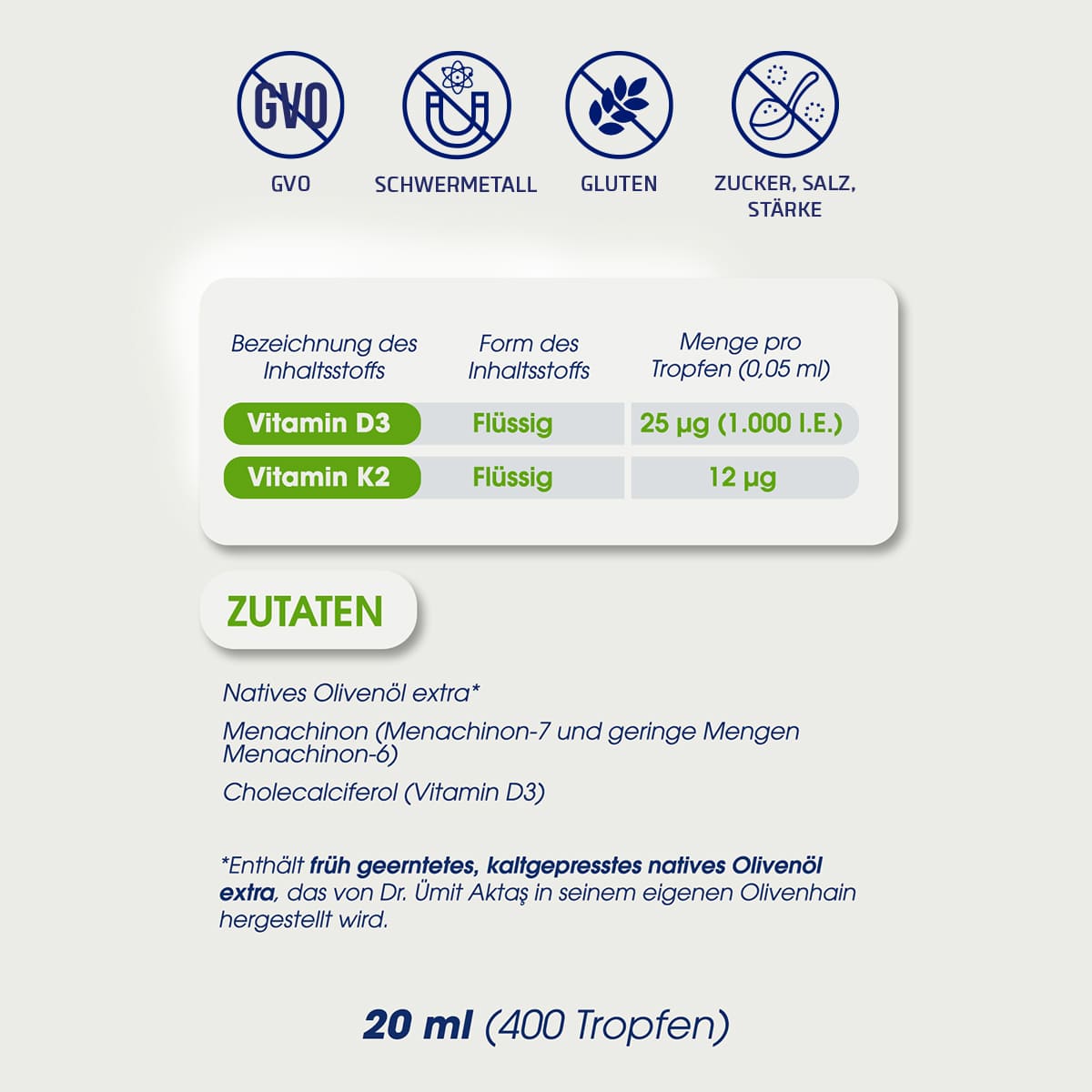 Vitamin D3 & K2 Tropfen